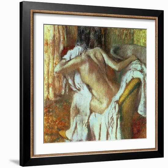 Woman Drying Herself, c.1888-92-Edgar Degas-Framed Giclee Print