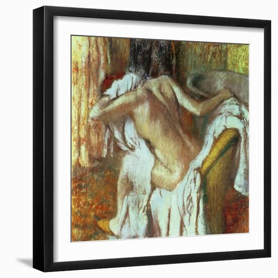 Woman Drying Herself, c.1888-92-Edgar Degas-Framed Giclee Print