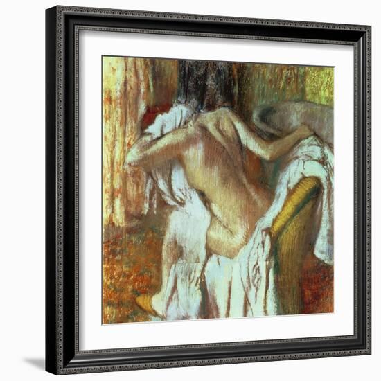 Woman Drying Herself, c.1888-92-Edgar Degas-Framed Giclee Print