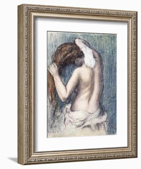 Woman Drying Herself, C.1906-Edgar Degas-Framed Giclee Print