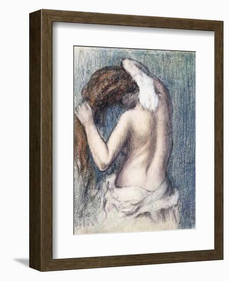 Woman Drying Herself, C.1906-Edgar Degas-Framed Giclee Print