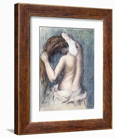 Woman Drying Herself, C.1906-Edgar Degas-Framed Giclee Print