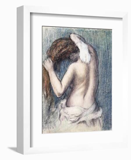 Woman Drying Herself, C.1906-Edgar Degas-Framed Giclee Print