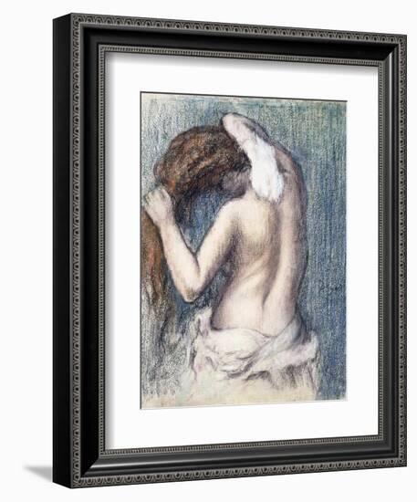 Woman Drying Herself, C.1906-Edgar Degas-Framed Giclee Print