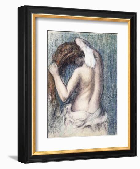 Woman Drying Herself, C.1906-Edgar Degas-Framed Giclee Print