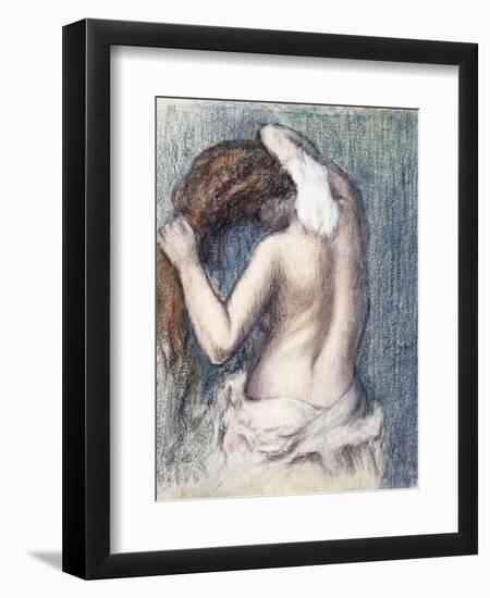 Woman Drying Herself (Femme s'essuyant). Ca. 1906-Edgar Degas-Framed Giclee Print