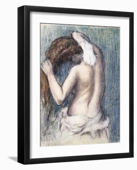 Woman Drying Herself (Femme s'essuyant). Ca. 1906-Edgar Degas-Framed Giclee Print