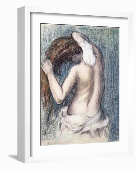 Woman Drying Herself (Femme s'essuyant). Ca. 1906-Edgar Degas-Framed Giclee Print