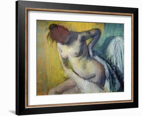 Woman Drying Herself-Edgar Degas-Framed Giclee Print