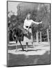 Woman Feeds Ostrich Orange on Farm-Philip Gendreau-Mounted Photographic Print