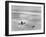 Woman Floating in a Large Puddle of Water Near the Surf While at the Beach-Wallace G^ Levison-Framed Photographic Print