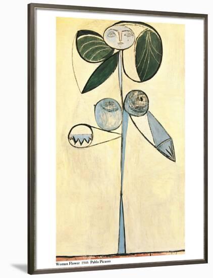 Woman/Flower, 1946-Pablo Picasso-Framed Art Print