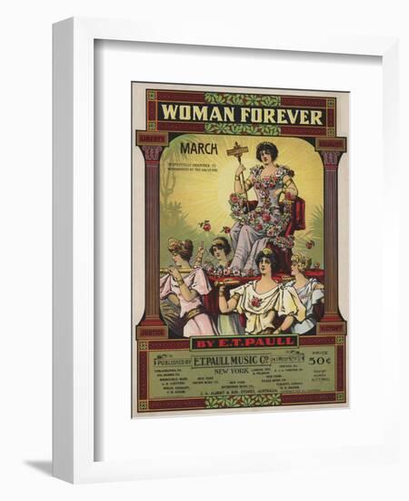 Woman Forever Sheet Music Cover-null-Framed Giclee Print