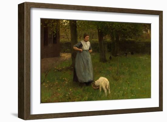 Woman from Laren with Lamb, 1885-Anton Mauve-Framed Giclee Print