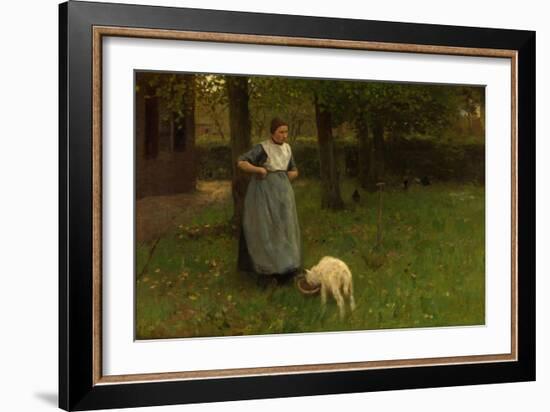 Woman from Laren with Lamb, 1885-Anton Mauve-Framed Giclee Print