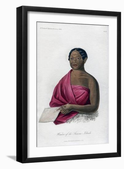 Woman from the Samoan Islands, 1848-null-Framed Giclee Print