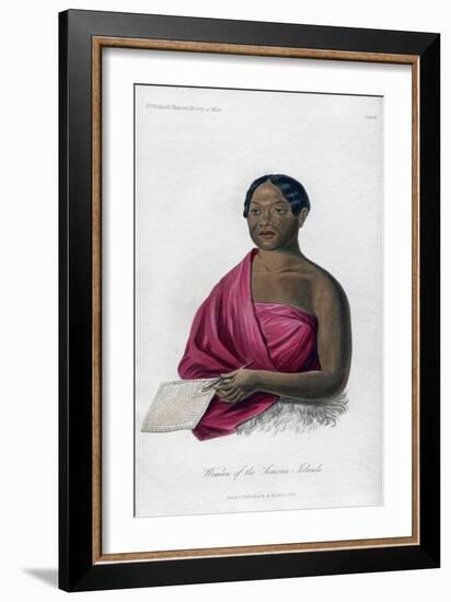 Woman from the Samoan Islands, 1848-null-Framed Giclee Print