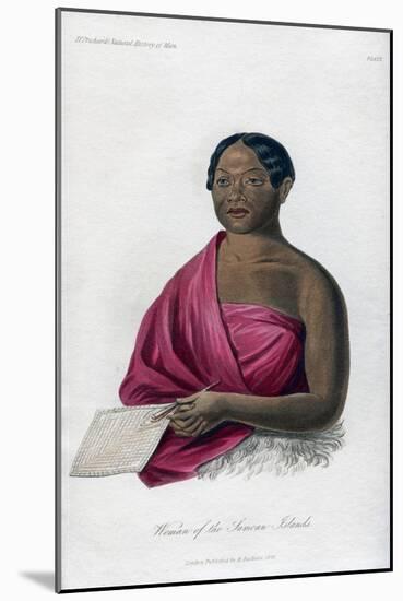 Woman from the Samoan Islands, 1848-null-Mounted Giclee Print