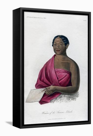 Woman from the Samoan Islands, 1848-null-Framed Premier Image Canvas