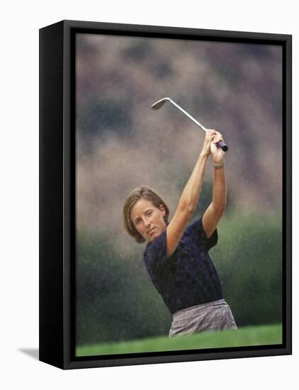 Woman Golfer in Action-Chris Trotman-Framed Premier Image Canvas