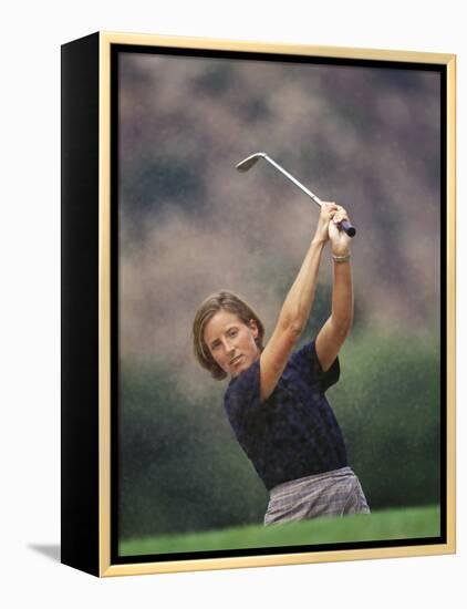 Woman Golfer in Action-Chris Trotman-Framed Premier Image Canvas