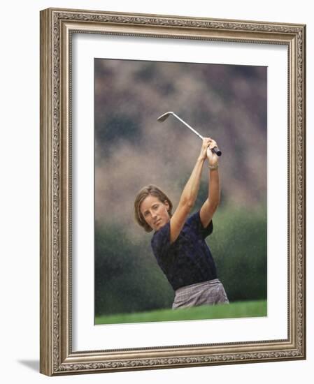 Woman Golfer in Action-Chris Trotman-Framed Photographic Print