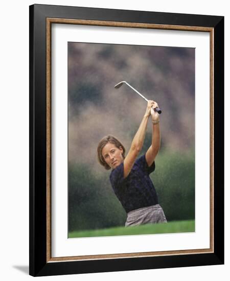 Woman Golfer in Action-Chris Trotman-Framed Photographic Print