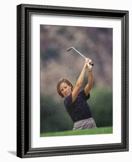 Woman Golfer in Action-Chris Trotman-Framed Photographic Print