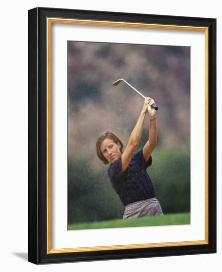 Woman Golfer in Action-Chris Trotman-Framed Photographic Print