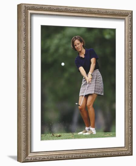 Woman Golfer in Action-Chris Trotman-Framed Photographic Print