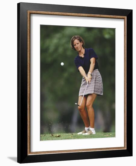 Woman Golfer in Action-Chris Trotman-Framed Photographic Print