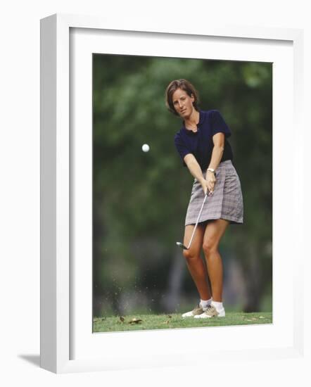 Woman Golfer in Action-Chris Trotman-Framed Photographic Print