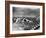 Woman Hanging Laundry with Land Erosion in the Background-Alfred Eisenstaedt-Framed Photographic Print