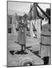 Woman Hanging the Laundry Out to Dry-Nina Leen-Mounted Photographic Print