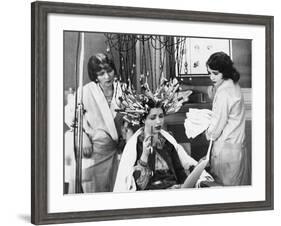 Woman Having Hair Done in Salon-null-Framed Photo