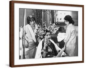Woman Having Hair Done in Salon-null-Framed Photo