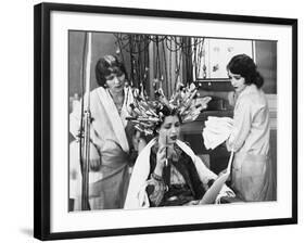 Woman Having Hair Done in Salon-null-Framed Photo