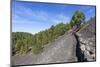 Woman Hiking in the Volcano Landscape of the Nature Reserve Cumbre Vieja, La Palma, Spain-Gerhard Wild-Mounted Photographic Print