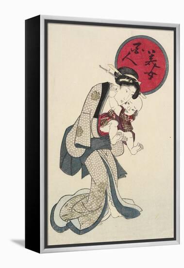 Woman Holding a Baby-Keisai Eisen-Framed Premier Image Canvas