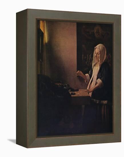 'Woman Holding a Balance', c1664-Jan Vermeer-Framed Premier Image Canvas