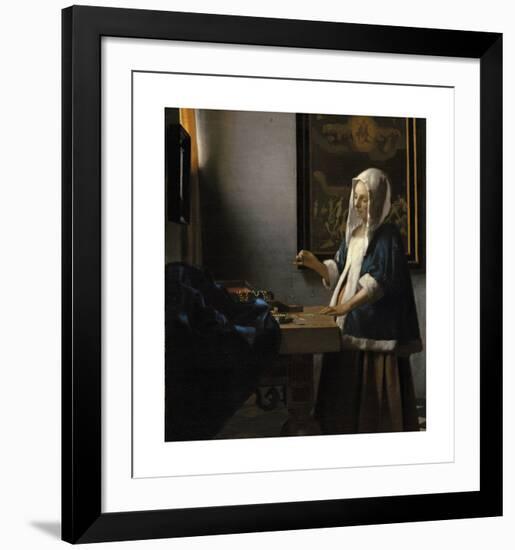 Woman Holding a Balance-Jan Vermeer-Framed Premium Giclee Print