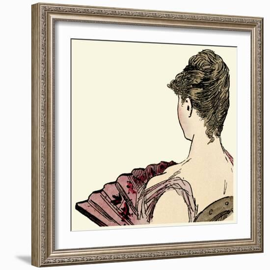 Woman Holding a Fan 1889-null-Framed Art Print