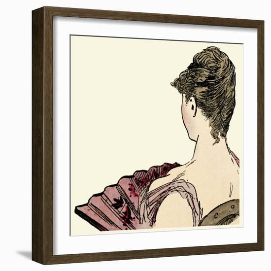 Woman Holding a Fan 1889-null-Framed Art Print