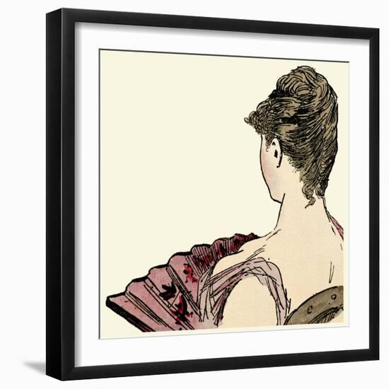 Woman Holding a Fan 1889-null-Framed Art Print