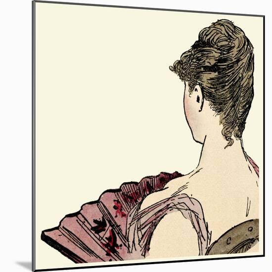 Woman Holding a Fan 1889-null-Mounted Art Print