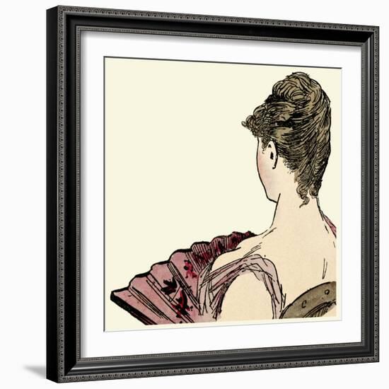 Woman Holding a Fan 1889-null-Framed Art Print