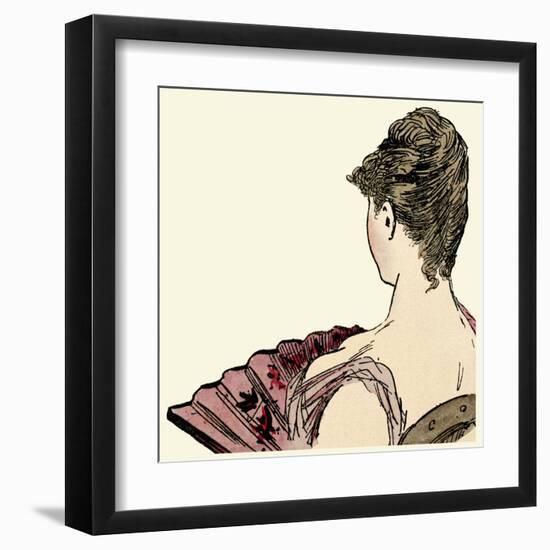 Woman Holding a Fan 1889-null-Framed Art Print