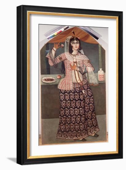 Woman Holding a Rose, Early 19th C-null-Framed Giclee Print