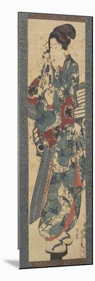 Woman Holding a Towel, 1843-1847-Utagawa Kunisada-Mounted Giclee Print