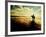 Woman Horseback at Edge of the Water-Jan Lakey-Framed Photographic Print